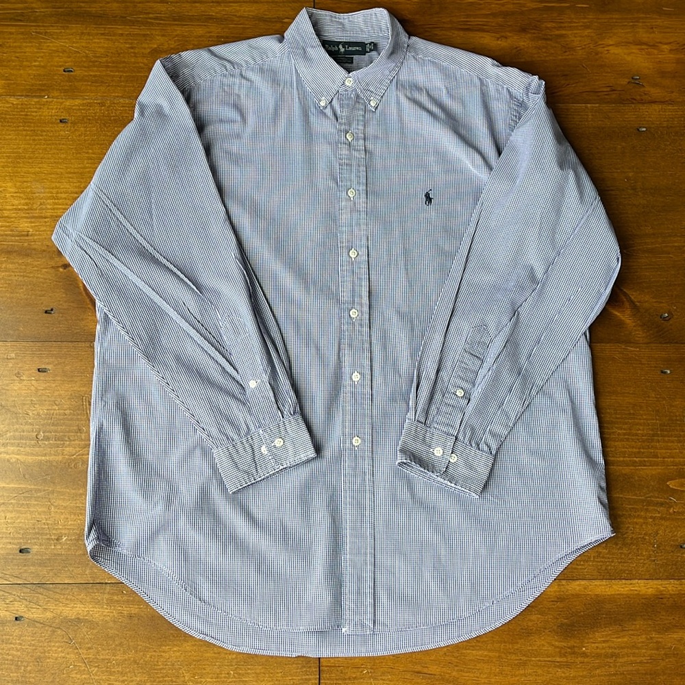 Ralph Lauren Yarmouth 100% Cotton Oxford Dress Shirt - 17 34/35